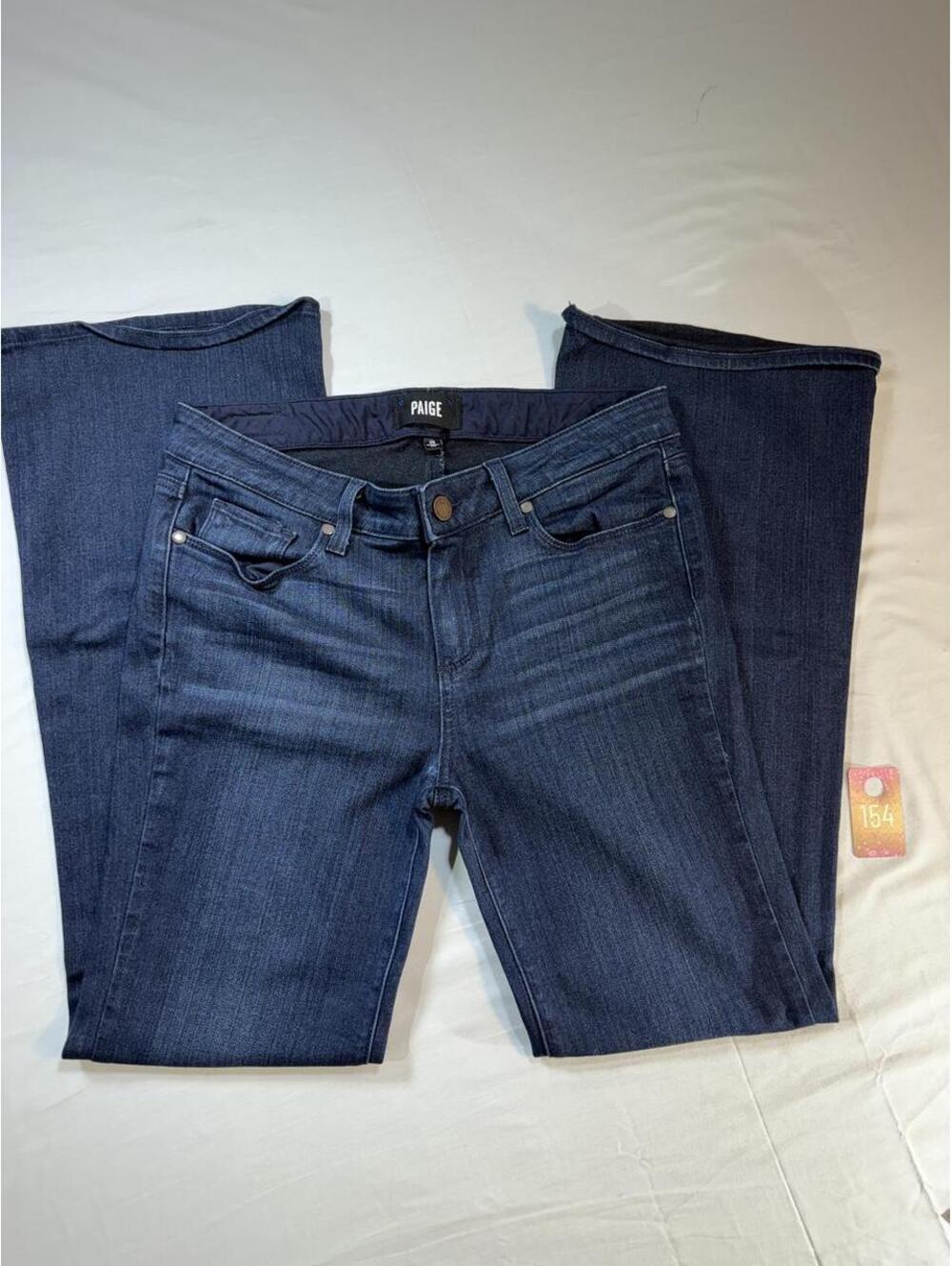 Paige Skyline Boot jeans in navy blue, size 29” #bootcut